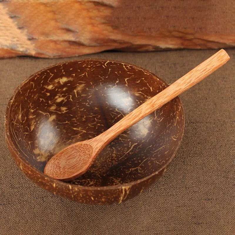 Естественный чашка в виде кокоса украшения фруктовый салат лапша рис чаша