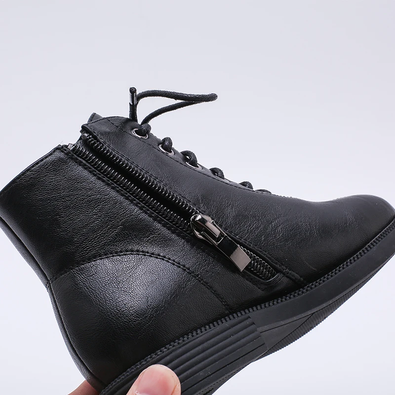 Осенние детские Ботинки Martin Детская обувь из искусственной кожи Ботильоны для