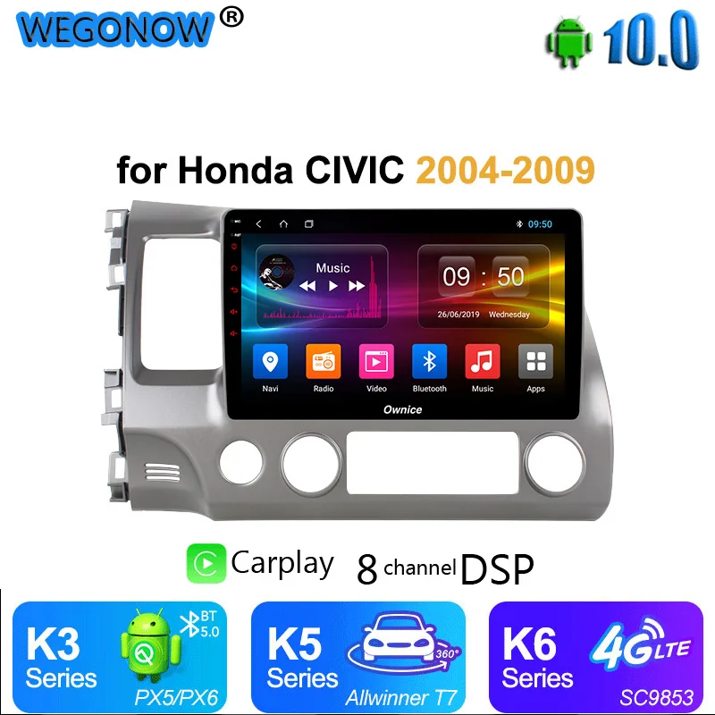 Ownice Android 10 Восьмиядерный 4G 64G IPS автомобильный Головной блок DVD GPS DSP LTE SPDIF радио 360