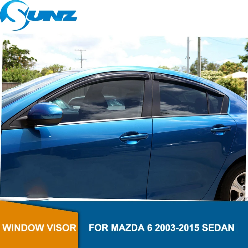 Для Mazda 6 2003 2015 черный оконный козырек для 2004 2005 2006 2007 2008 2009 2010 2011 2012 2013 2014 седан