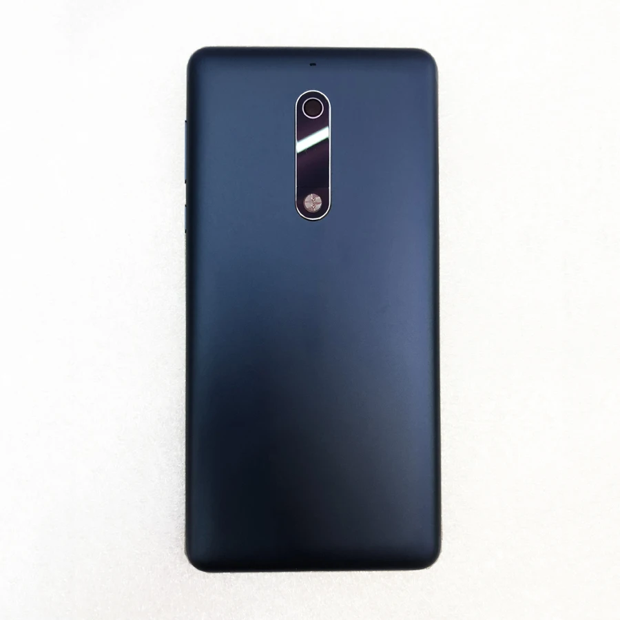 Tempered Blue Для Nokia 5 TA-1053 1024 1044 один корпус мобильного телефона ЖК средняя рамка задняя крышка батарейного отсека кнопка регулировки громкости - Цвет: Tempered Blue