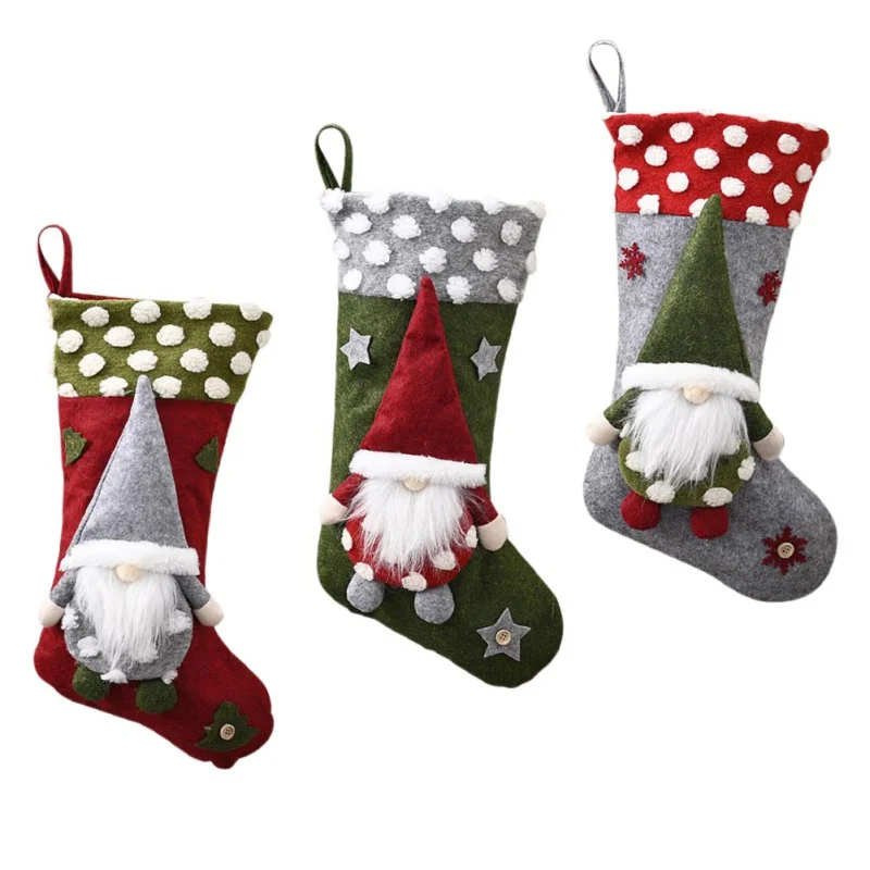 

Christmas Stockings Christmas Sock Faceless Dolls Candy Gift Bag New Year Ornaments Pendant Fireplace Xmas Tree Decoration