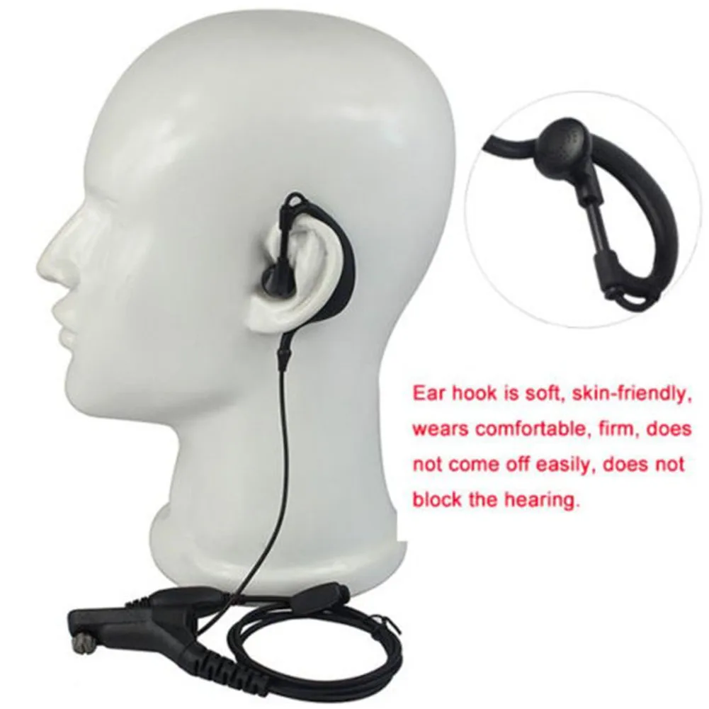 Эргономичный шлейф динамика крюк тангента прозрачная рация мягкий черный