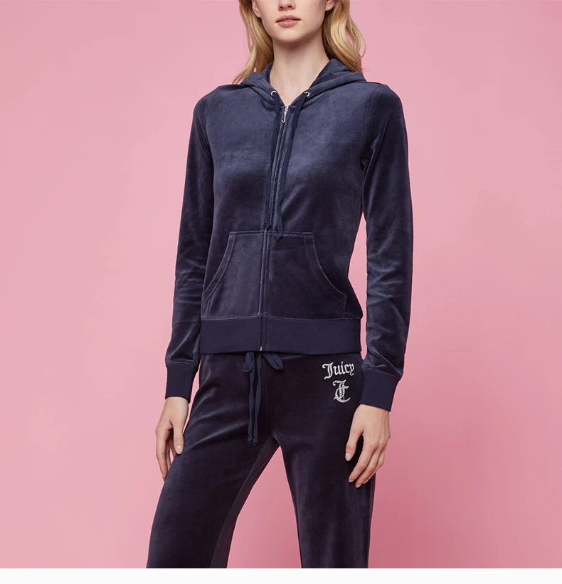 

Velvet suit women's spring gold velvet sportswear parent-child sweater micro-pants embroidery drill