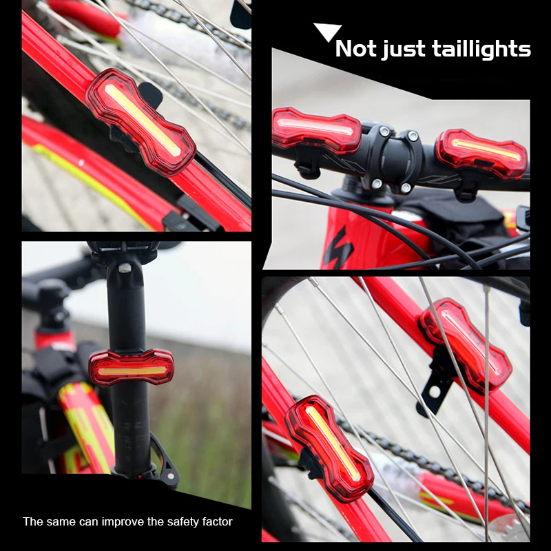 

Bike Taillight 120 Lumens Waterproof Riding Rear Light LED USB Chargeable Mountain Cycling Light Tail-lamp MTB Bicycle Light