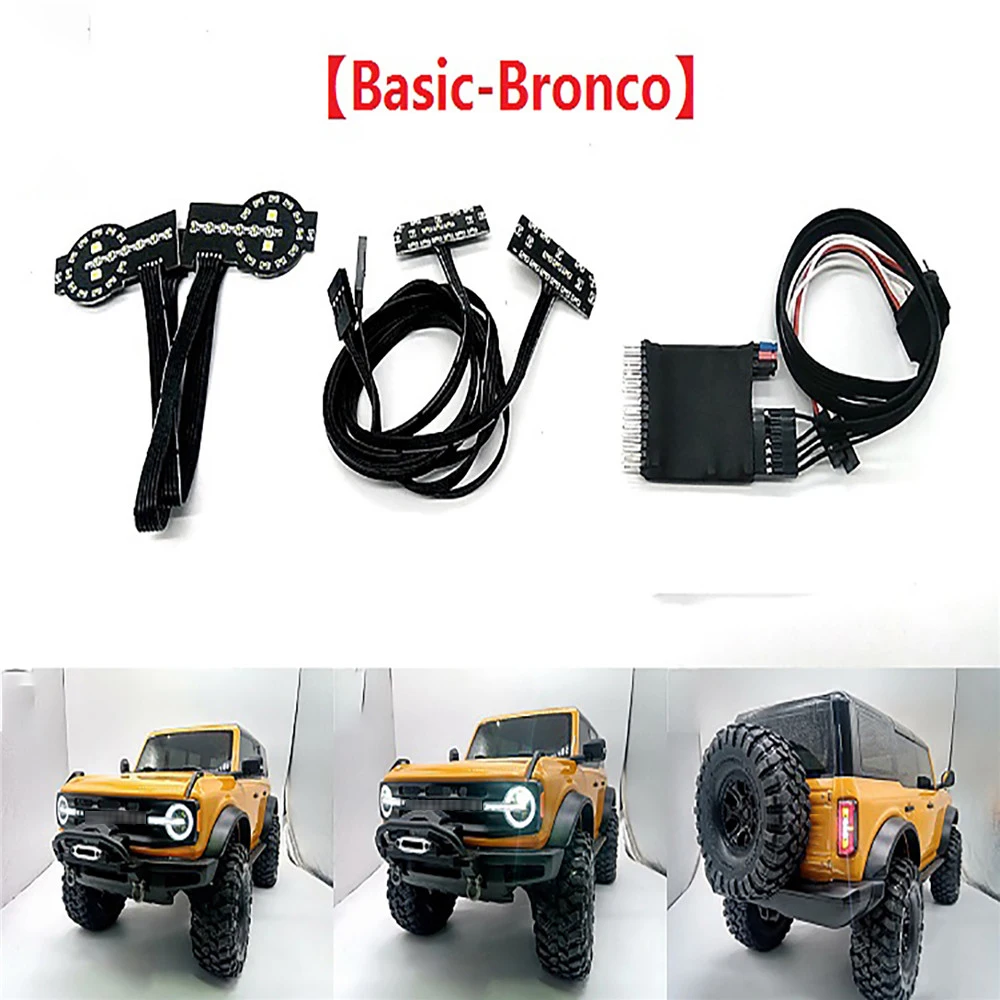 For Trx-4 Ford Bronco 2021 RC Crawler Car LED Light Group Lamp System Remote Control Accessories enlarge