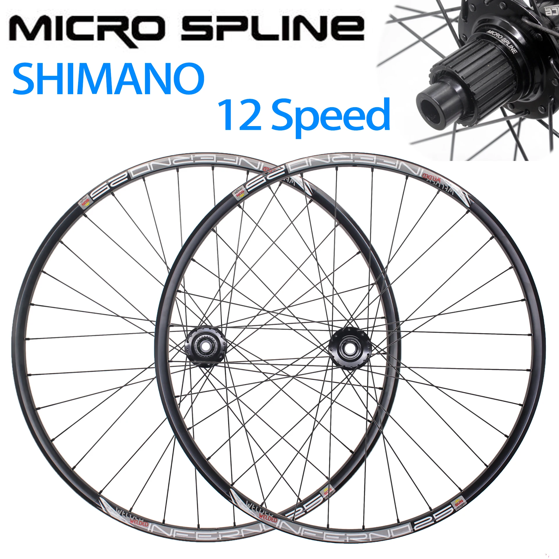 12 Скоростей MICRO SPLINE Hub XT M8100 M7100 32H 100/110x15 мм 142/148x12 29er XC горный велосипед Wheelset BOOST 148