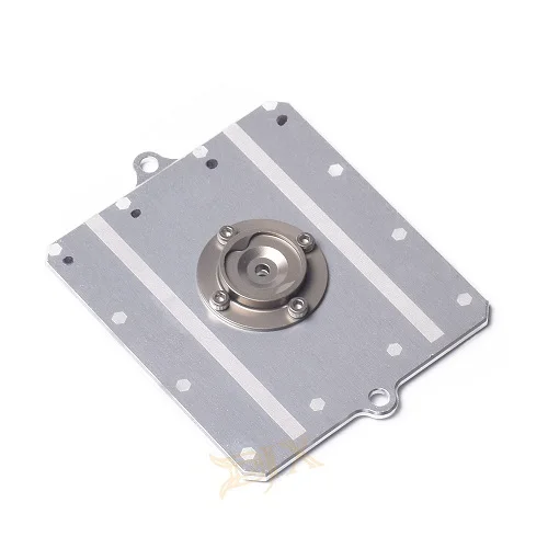 SILVER DJX алюминиевый топливный элемент Реплика приемник крышка коробки для 1/10 RC комплект автомобильных принадлежностей для передней и задней оси RR10 90048 - Цвет: SILVER