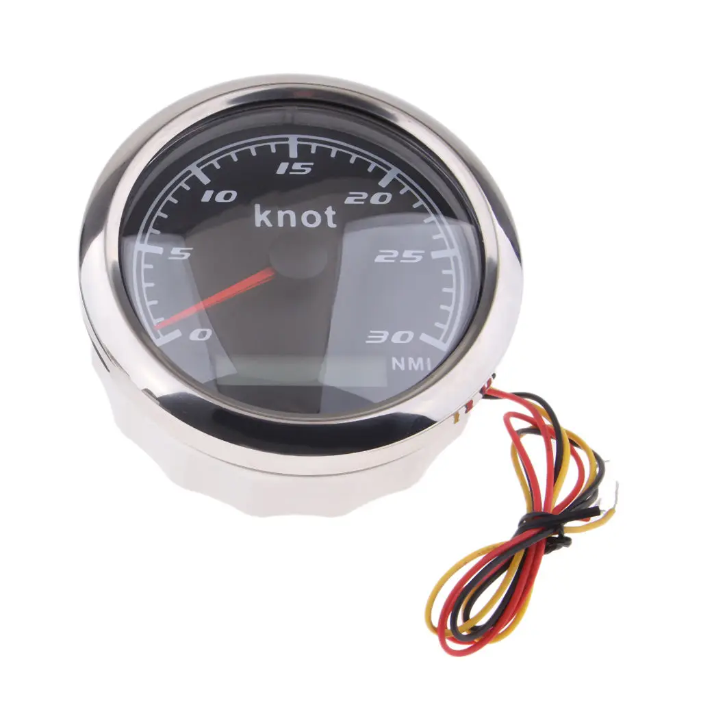 

Marine Car Digital GPS Speedometer Gauge 0-30 Knot 85mm 316L Chrome