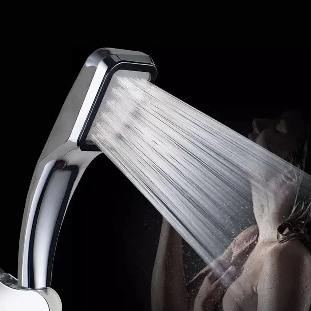 

High Pressure Shower Head Water Saving 300 Holes Rainfall Bath Shower Classic Silver Color Filter Spray Nozzle