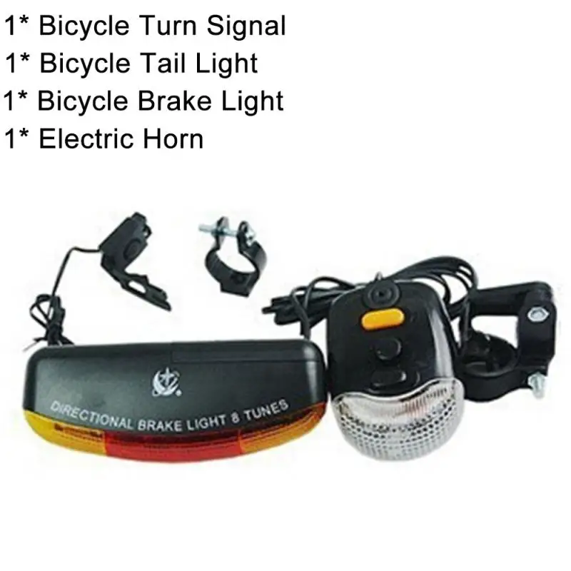 

Bicycle Turn Signal Tail Light Electric Horn Brake Light Multifunctional MTB Bike Rear Lamp Outdoor Cycling Safety Warning Lamp