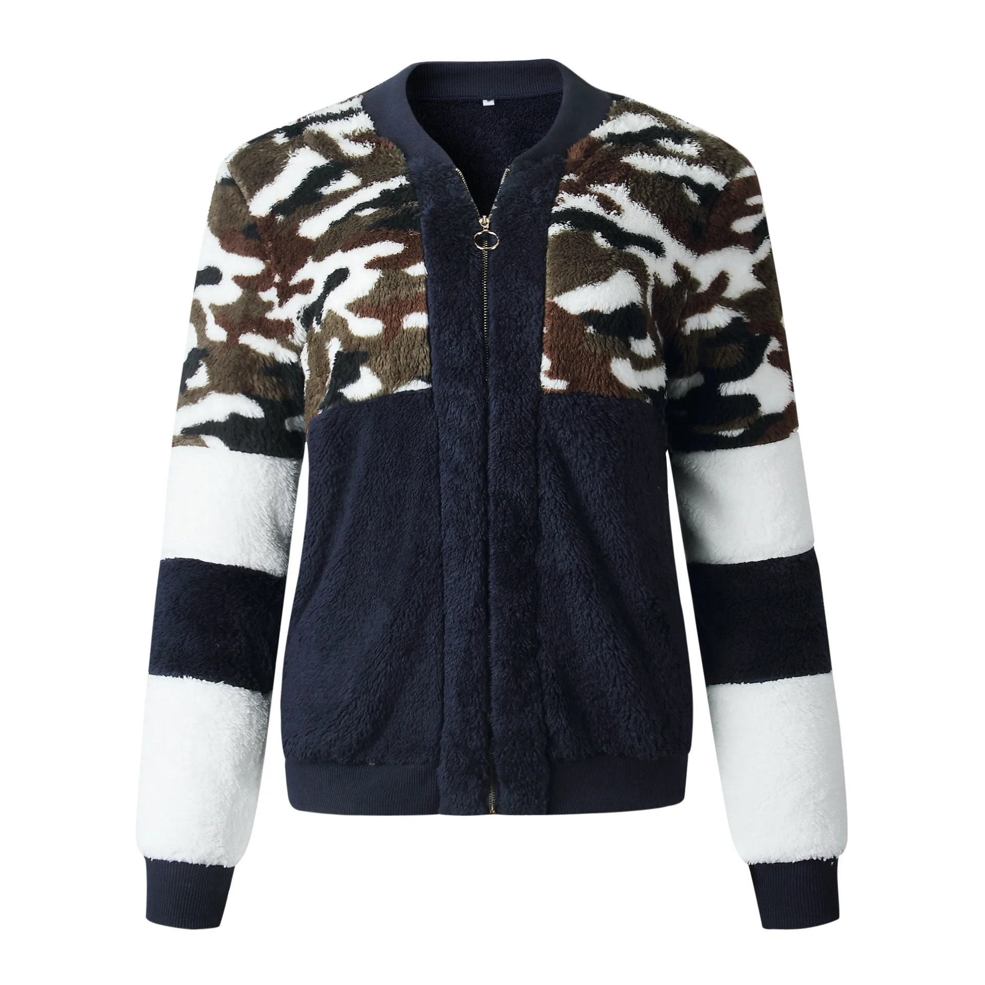 Худи в стиле милитари для женщин с длинным рукавом толстовки на молнии зимние