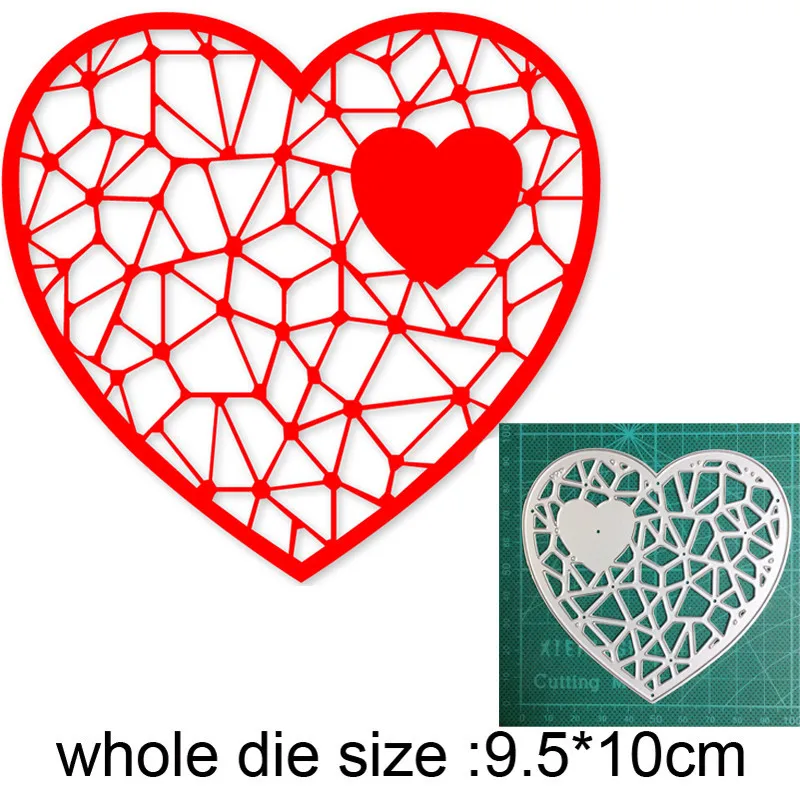 

Lace Heart Frame Metal Cutting Dies Cut Die Mold Decoration Scrapbooking dies Paper Craft Knife Mould Blade Punch Stencils Dies