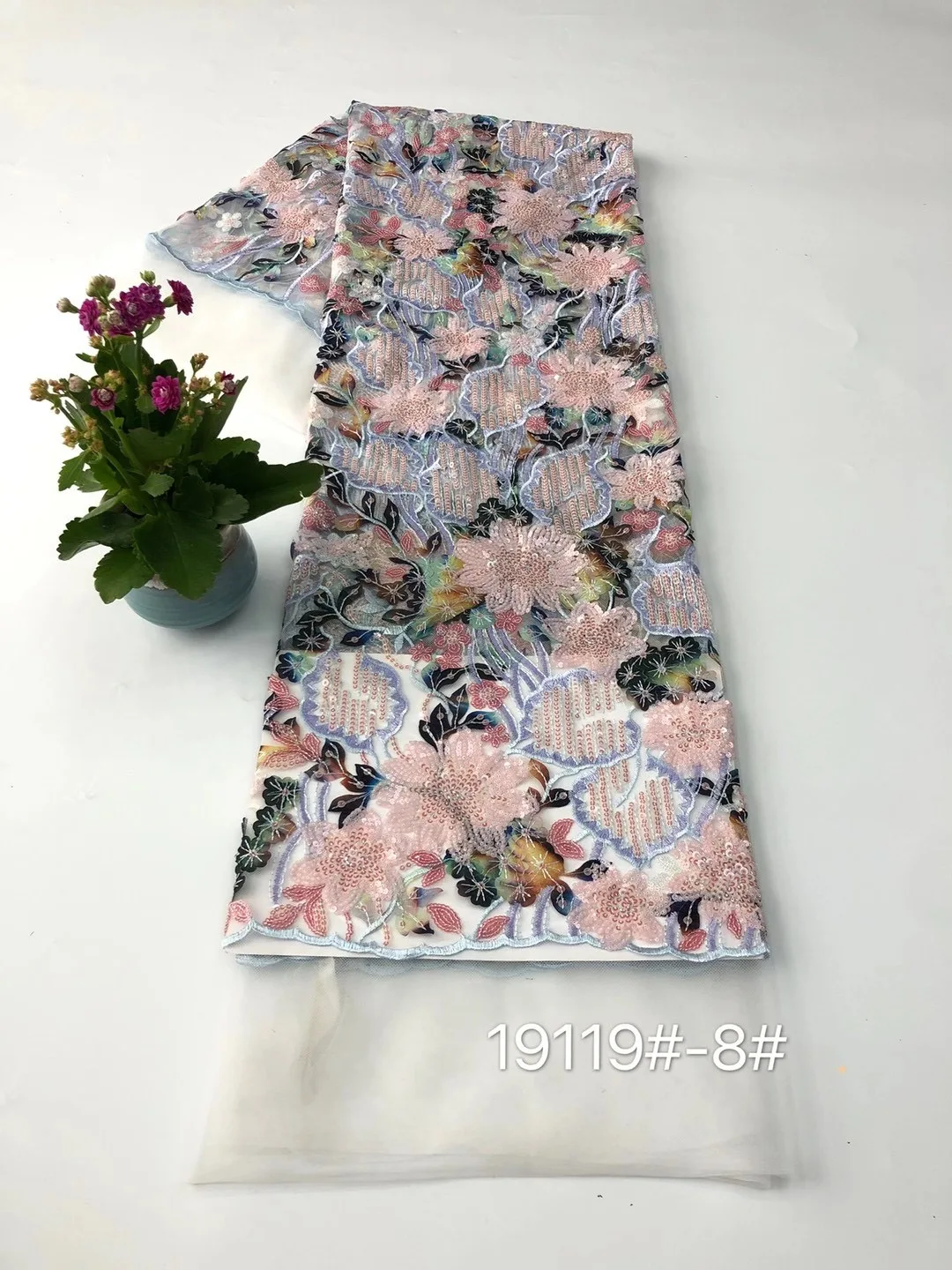 

Кружевная ткань с блестками, Свадебный материал, французский стиль, Тюлевая сетчатая кружевная ткань, 2021, высокое качество, Нигерия, XB4630