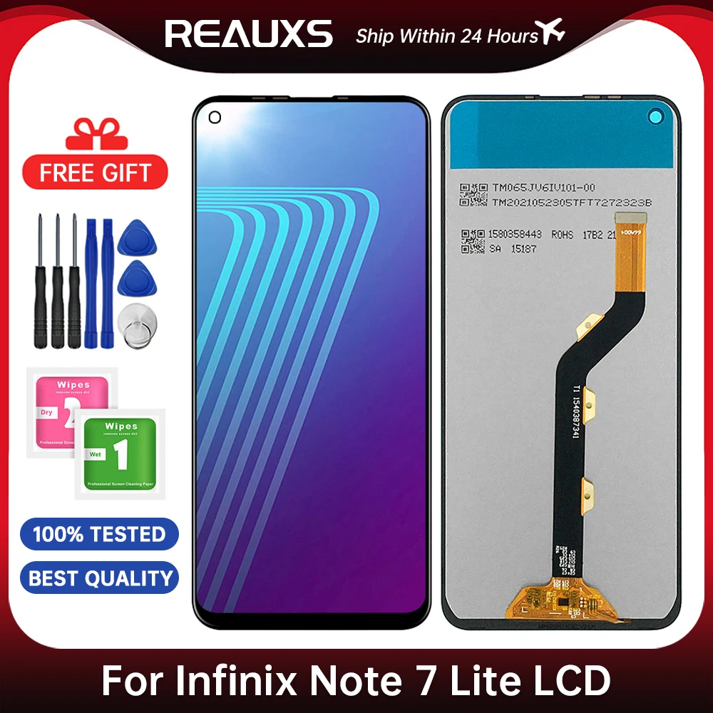 

ЖК-дисплей 6,6 дюйма для Infinix Note 7 Lite, детали для замены, новинка для ЖК-дисплея Note7 Lite X656