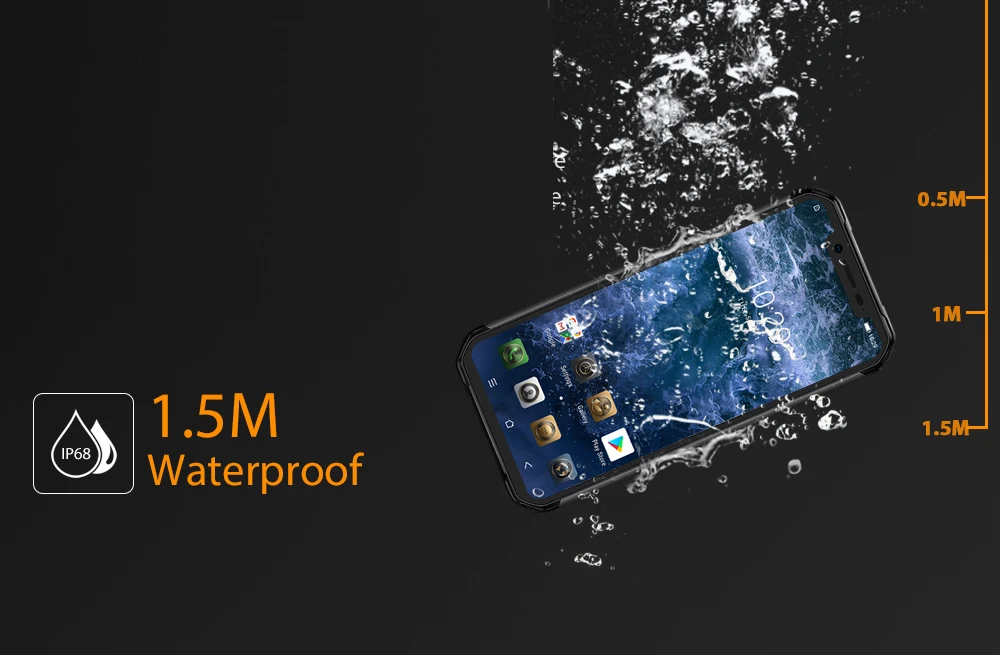 Blackview BV9600 IP68 IP69K прочный водонепроницаемый Helio P70 Global 4G телефон 6,2" Android 9,0 смартфон 4 Гб 64 Гб MT6771T 5580 мАч