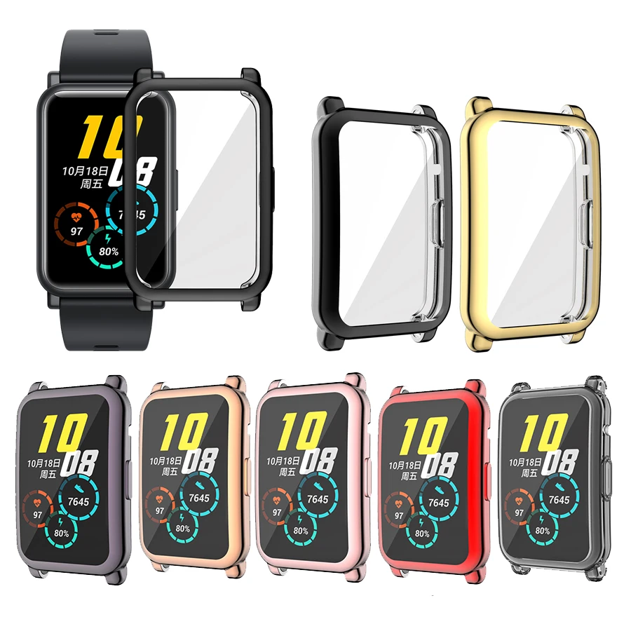 

Protective Cover for Honor Watch ES Case Soft TPU Plating Full Coverage Screen Protector Shell for Honor ES Watch Case Bumper