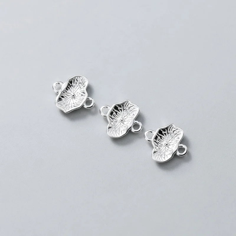 MEETSOFT Genuine S925 Sterling Silver Minimlist Charms DIY Handmade Fine Jewelry Necklace Deocration Accessory chic Gift | Украшения и