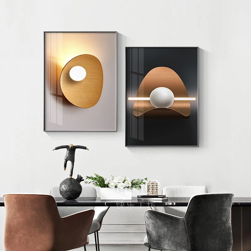 Abstract Geometric Canvas Painting Orange Posters and Prints Modern Minimalist Wall Art Pictures Living Room Bedroom Home Decor | Дом и сад