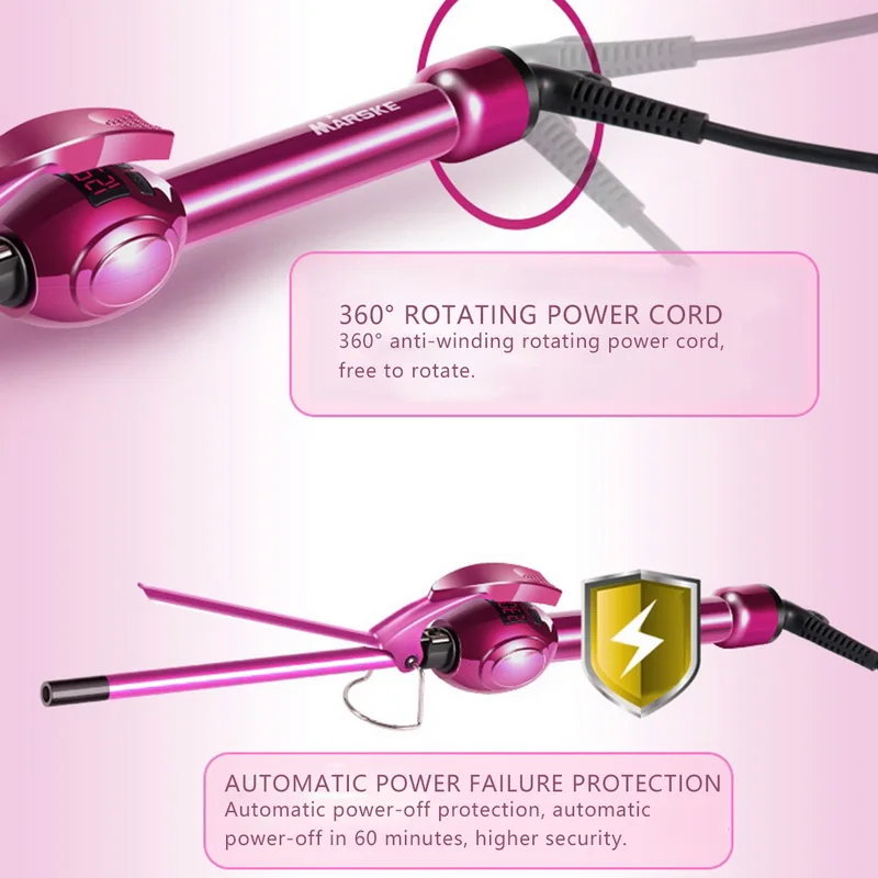 JUNEJOUR щипцы для завивки волос ЖК-дисплей палочка роликовые Вэйвер красивые