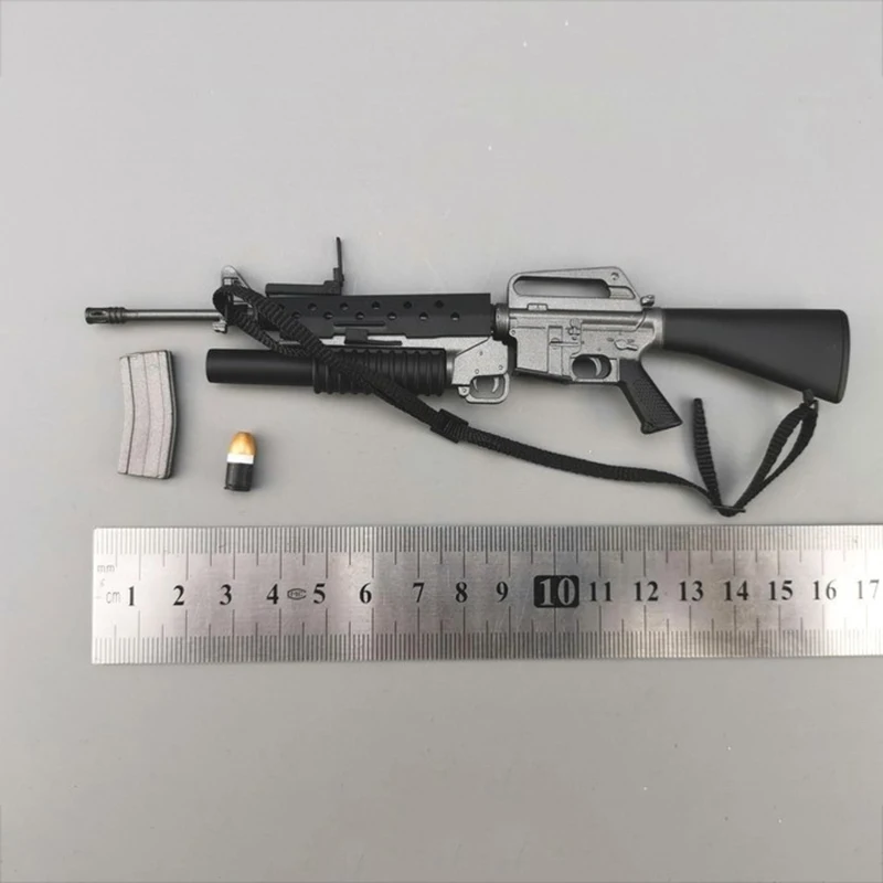 

NEW 1/6 scale soldier model accessories M16A1+M203 assault rifle can not be fired toy gun