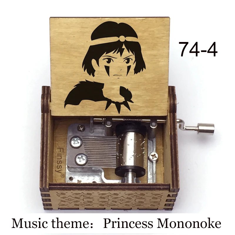 Музыкальная тема hime Mononoke Hime принцесса ashitaka шкатулка деревянная детская игрушка