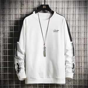 Мужская хлопковая толстовка EL BARCO, Черно-Белая кофта в полоску, Серая кофта в стиле Харадзюку, весна 2019