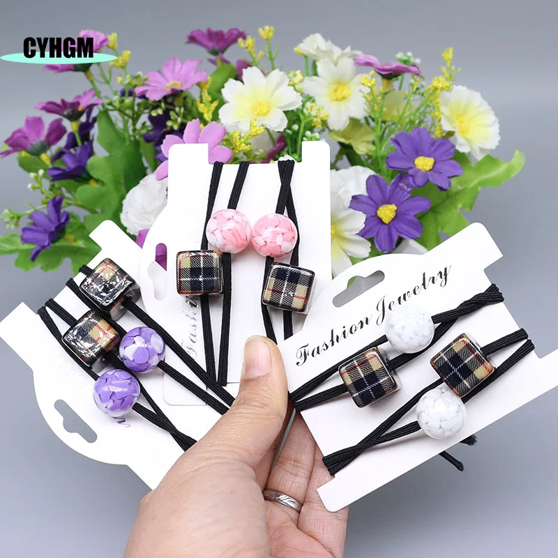 

New Fashion amber Hair rope Accessories for Women elastic hair bands women designer Girls Hair Band A01-1