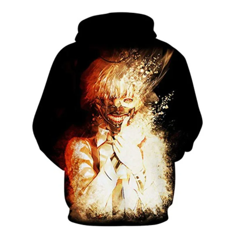 Ken Kaneki Косплэй одежда с надписью Tokyo Ghoul Толстовка золото огонь печатных Костюм