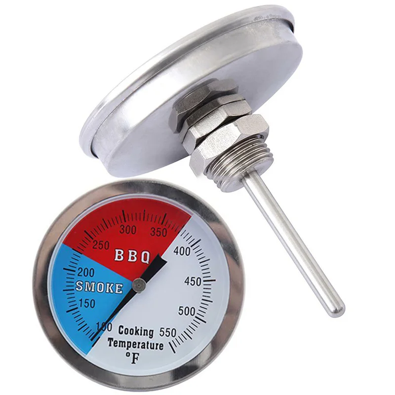 

100-550 Thermometer Stainless Steel Barbecue Smoker Grill Temperature Scale