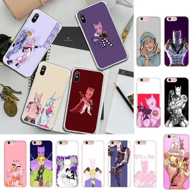 

Anime JoJo Killer Queen Phone Case For iPhone X XS MAX 6 6s 7 7plus 8 8 Plus 5 5S se 2020 11 12pro max xr Funda cases