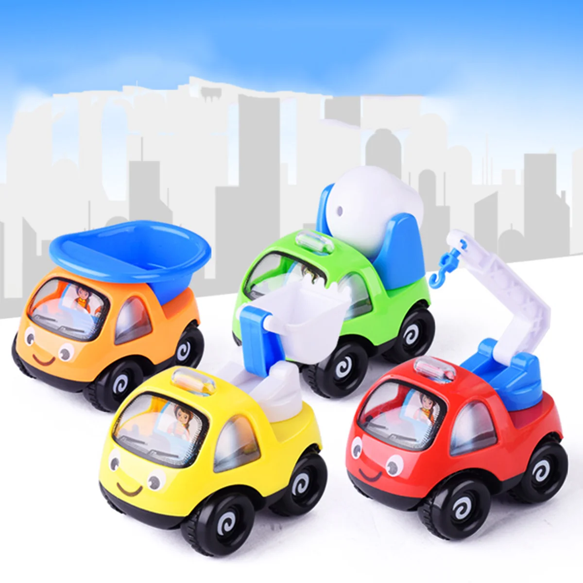 

4 шт., Детский конструктор «грузовые автомобили»