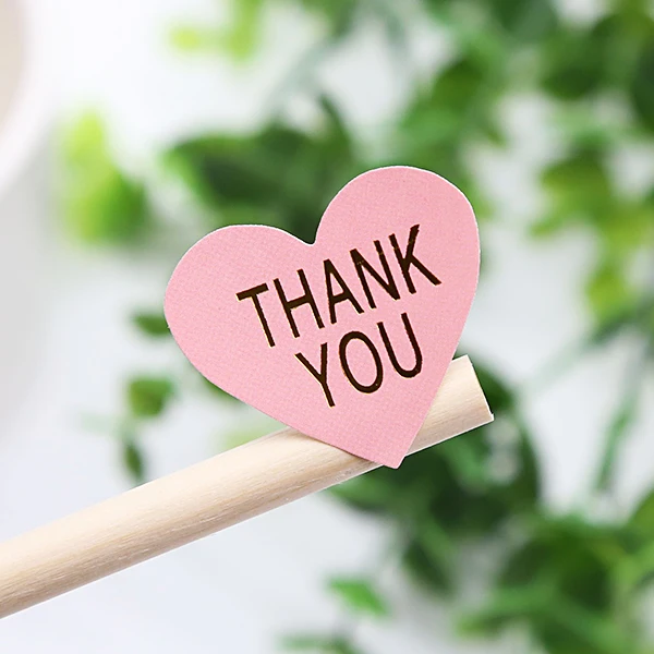 

100pcs/lot Thank You Pink Heart Paper Seal Sticker For Handmade Products DIY Bakery Stickers Label Adhesive Stationery(ss-1795)