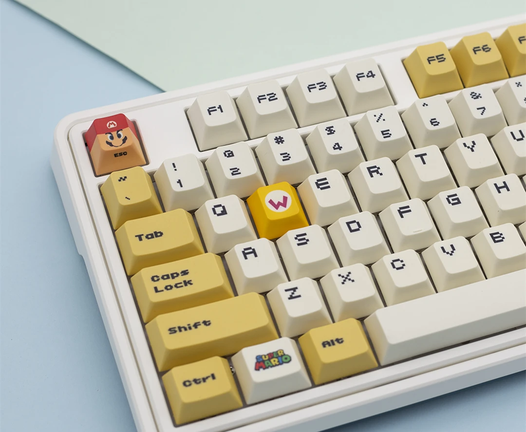 

Кепка «Марио-ключ» из мультфильма, ностальгическая игра Pbt, вишневый злодей, термосублимация, 108 / 104 / 108 / 87 / 84 / 64 / 61 / 68 клавиш