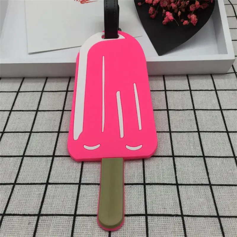 icecream Аксессуары для путешествий, креативные багажные бирки, багажные бирки, Мультяшные животные, силикагель, чемодан, ID Addres, держатель, портативная этикетка - Цвет: icecream