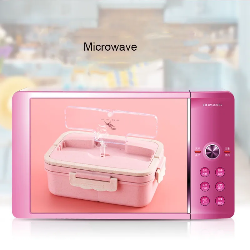 Микроволновая пшеничная соломенная Ланч бокс креативная Герметичная крышка