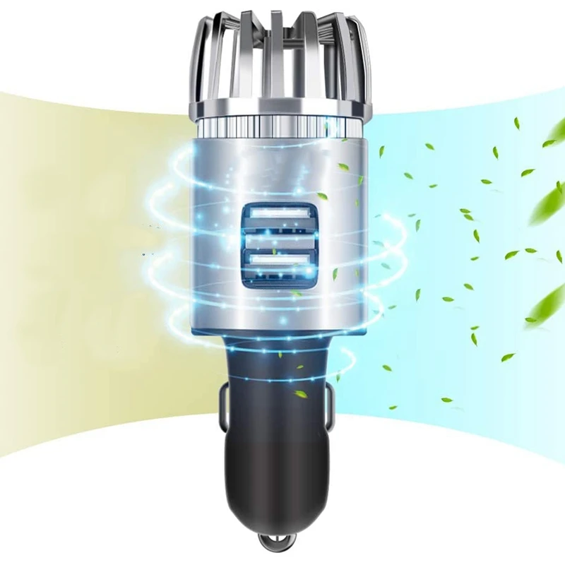 

Ионный автомобильный дезодорирующий очиститель воздуха, 2 шт., автомобильный очиститель воздуха, ионный генератор, подключаемый автомобиль...