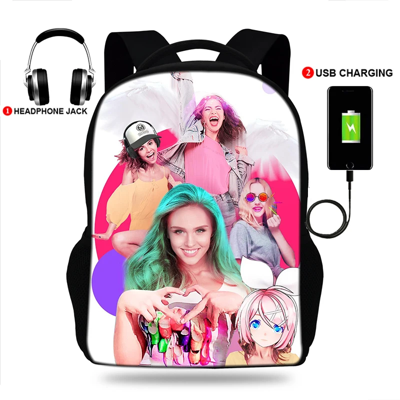 Женские школьные сумки для студентов с usb-зарядкой модные рюкзаки mochila Likee в