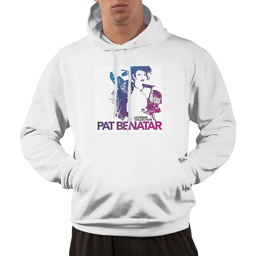 

Мужской свитер с капюшоном Pat Benatar, супермягкий и удобный пуловер с карманами