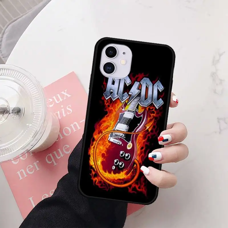 

Rock Band Ac Dc Phone Case Black TPU Soft For IPhone 12 11 PRO MAX X XS XR 6S 7 8 PLUS SE Cases Cover