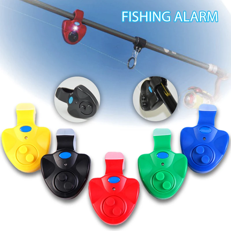 

Fishing Alarm High Sensitive LED Fishing Bite Signal Alarms Rod Clamp Clip Adjustable UT