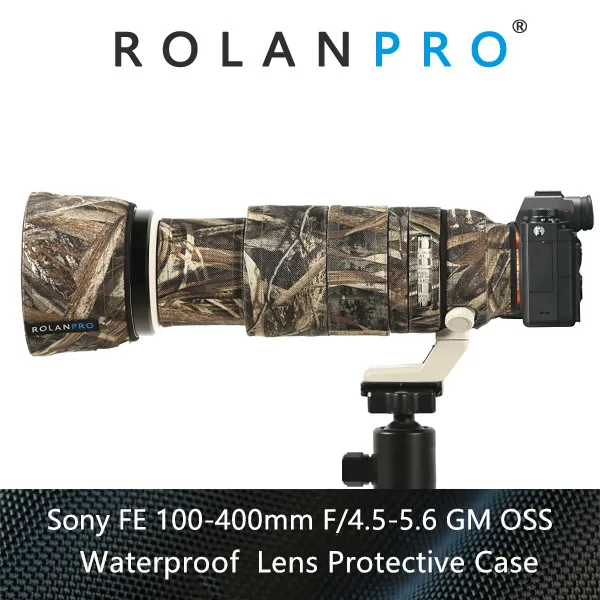 Водонепроницаемый камуфляжный чехол ROLANPRO для Sony FE 100 400 мм f4.5 5 6 GM OSS защитный