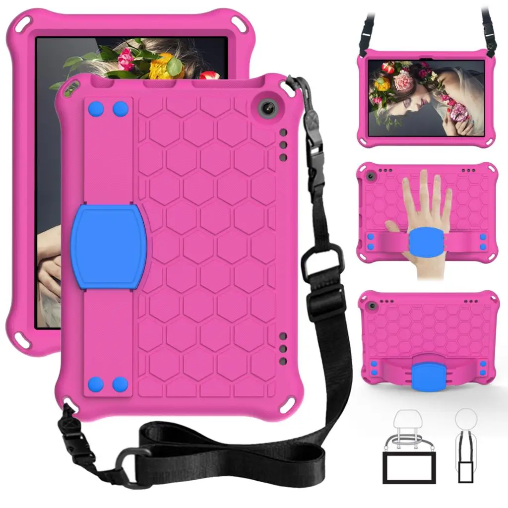

Shockproof EVA Hand-held Strap Stand Cover For Amazon Kindle Fire HD8 HD 8 2020 / HD8 HD 8 Plus 2020 8.0 Inch Case Kids Tablet