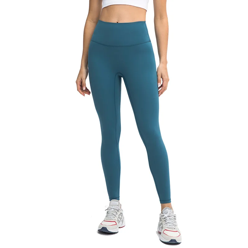 

Invisible yoga pants double-sided brushed skinny peach hip high waist cropped pants