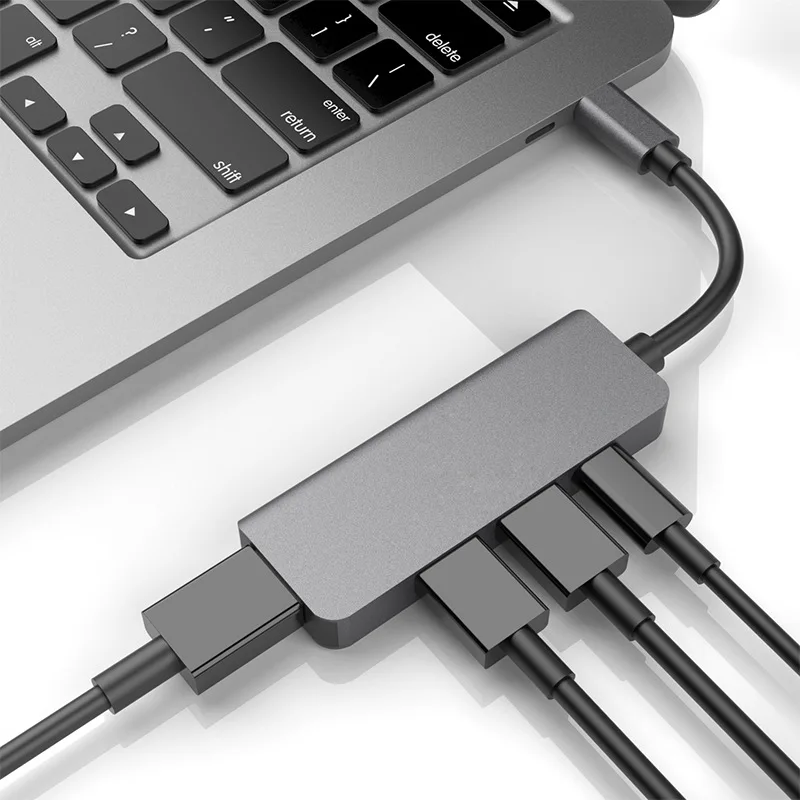 4 в 1 USB-C type-C концентратор с HDMI RJ45 PD зарядный концентратор USB type C для смартфонов Macbook Pro Аксессуары для ноутбуков мультихаб
