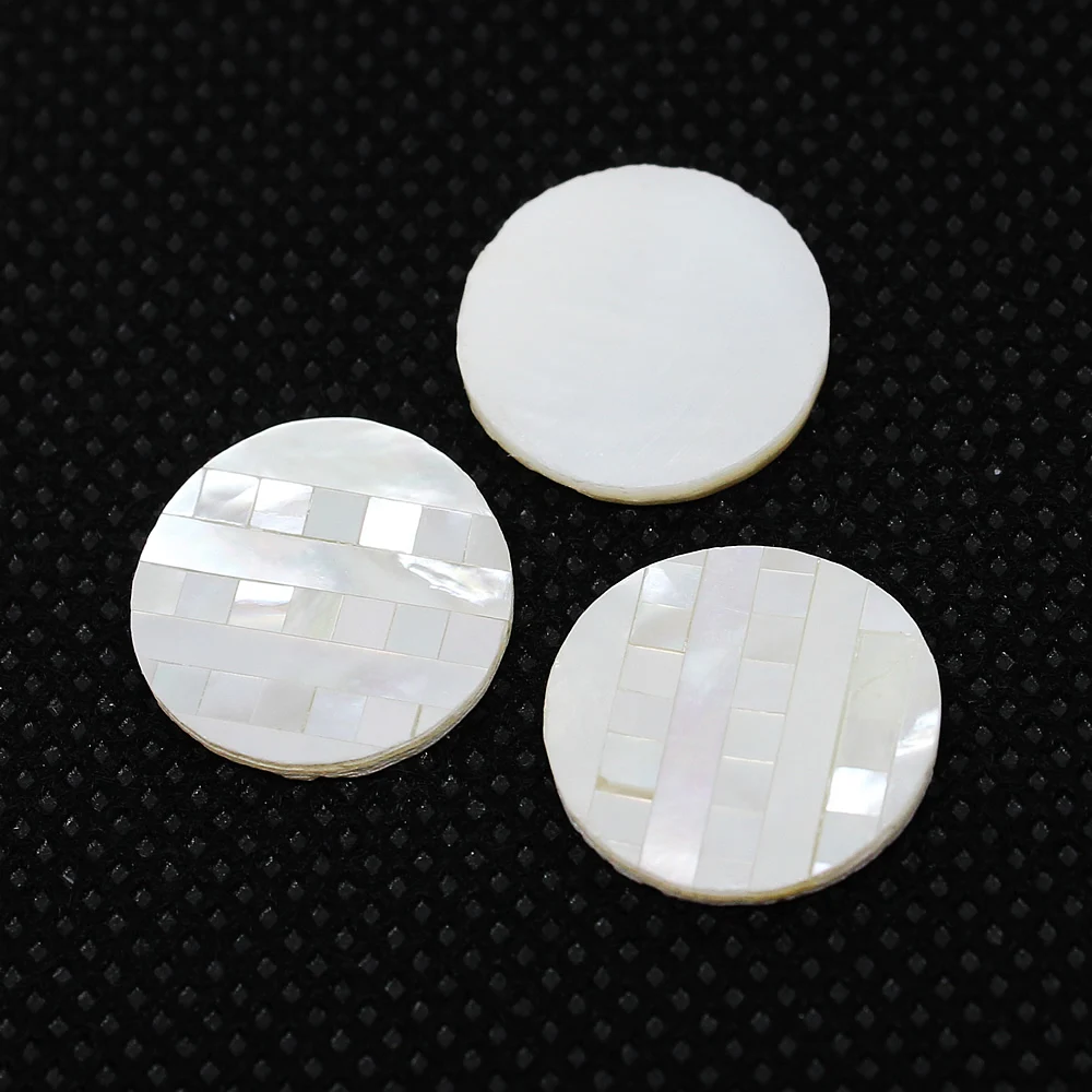 

5pcs/bag, Natural Seawater Shell Ring Face, Shell Stitching Loose Beads for Jewelry Making DIY Necklace and Earring Accessories
