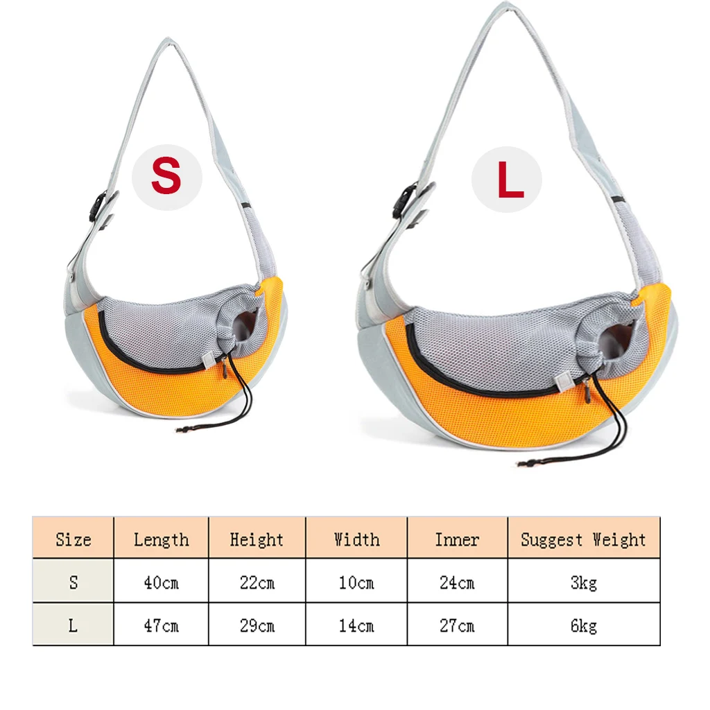 

Pet Puppy Slings Carrier S/L Outdoor Travel Dog Comfort Shoulder Bag Mesh Handbag Oxford Breathable Tote Pouch