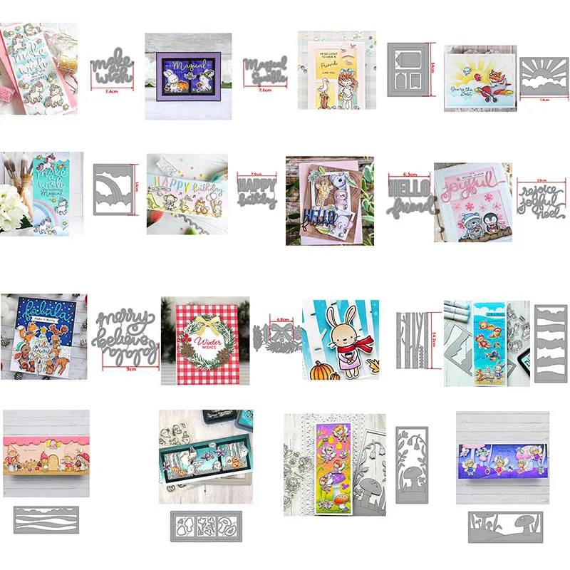 Прямоугольная рамка Счастливого Рождества металлические Вырубные штампы для