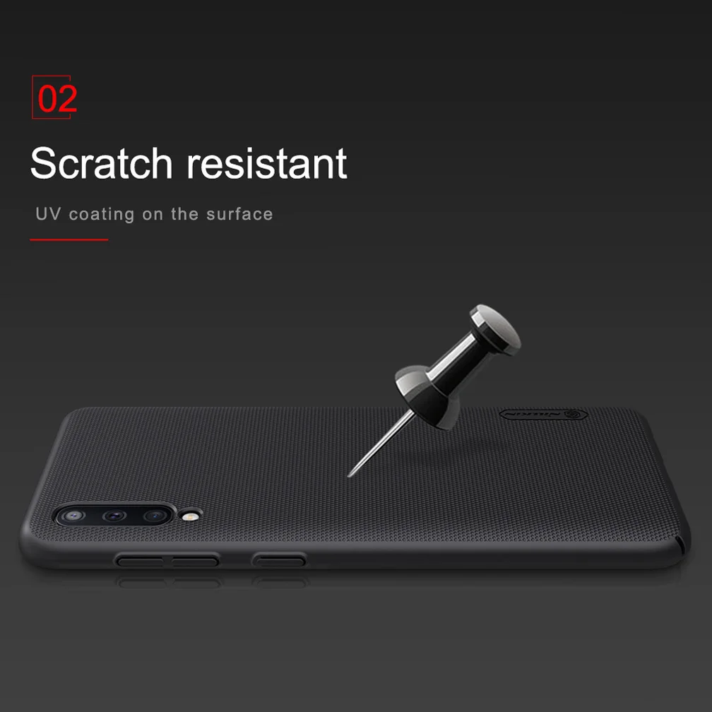 For Samsung Galaxy A50 чехол NILLKIN облегающие Чехлы Супер Матовый экран с подарочной подставкой для телефона и розничной упаковкой