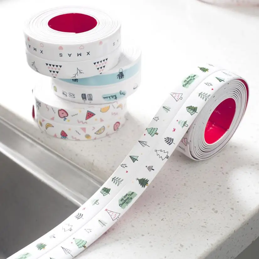 Милый мультяшный ПВХ кухонные наклейки на раковину водонепроницаемый стойкий к